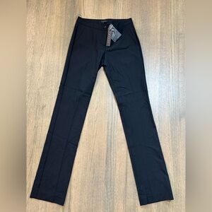 Nwt Theory Jet Black Straight Leg Women's Pants Rosel Sevona